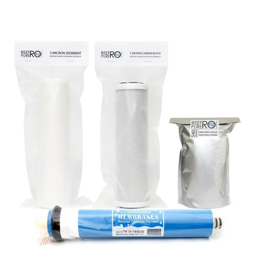 4 Stage Filter Kit – DI Resin & Single 50GPD Membrane
